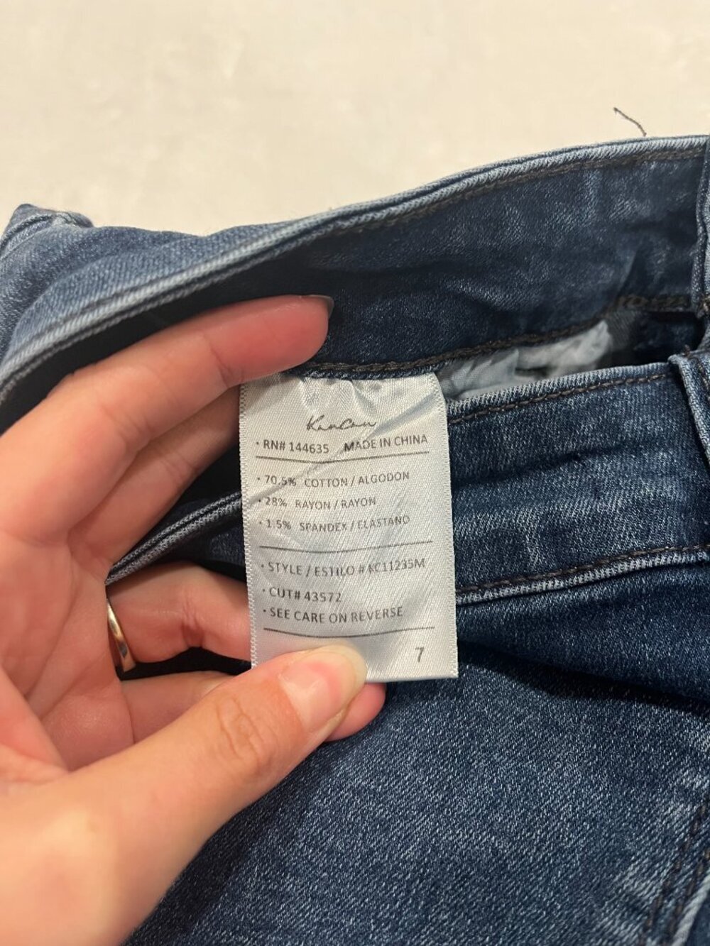 Kancan Dark Wash Skinny Jeans - Size 7 - Picture 5 of 10